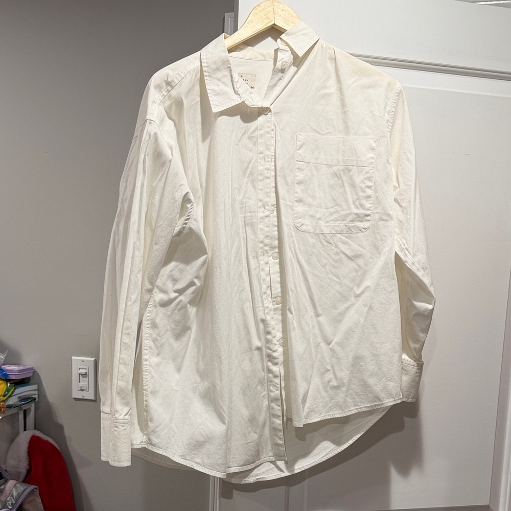 a new day Women's White Button Down Shirt